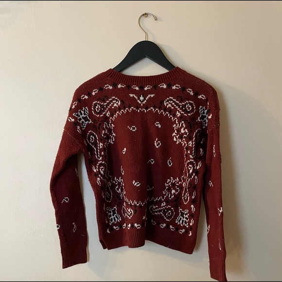 NWT Madewell Bandana Pullover Sweater - Picture 4 of 5